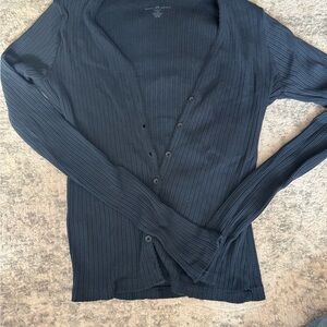 brandy melville navy button down sweater